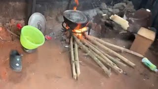 African Village Life Food and organic family cooking [upl. by Ezar170]