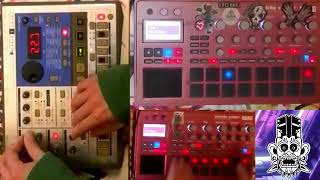 TEKNO LIVE SET KORG ELECTRIBE 2 vs KORG EA1 [upl. by Dnumde]