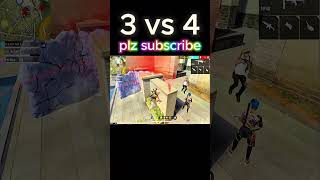 3 vs 4 freefire 1versus4 freefireclips ff 4vs4clashsquad freefireshorts 1sv4 [upl. by Emanuel]