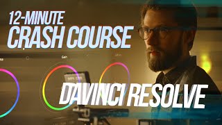 DaVinci Resolve 125 Tutorial  Crash Course in 12 Minutes [upl. by Ynafit]