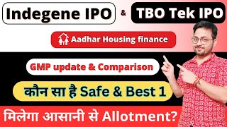 3 IPO किसमें करें Apply  Indegene IPO vs TBO Tek IPO vs Aadhar Housing finance IPO  IPO GMP smt [upl. by Schuster]