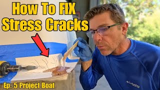 HOW TO FIX GELCOAT STRESS CRACKS [upl. by Elauqsap]