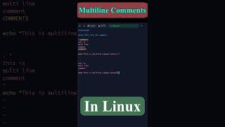 Multiline comments in linux text editor ubuntu linuxcommands multiline comments linux editor [upl. by Enelra753]