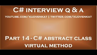 C abstract class virtual method [upl. by Lirba]