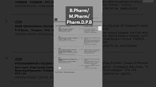 BPharm MPharm and PharmDPB Theory Exam Centres and Attached Colleges List of OctNov2024 Exams [upl. by Esilahc378]