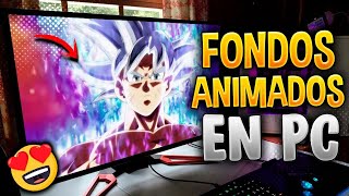 ✅Como poner FONDOS DE PANTALLA en MOVIMIENTO ANIMADOS Windows 7810  PC [upl. by Eidnyl]