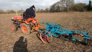 1994 Kubota B7100D 4WD 08 Litre 3Cyl Diesel Mini Tractor 16 HP with Ransomes Plough [upl. by Jarl683]