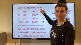 NT2 les 28 werkwoord korte klank zeGGen ziTTen grammatica learndutch TC32 Nederlands leren [upl. by Ttergram]