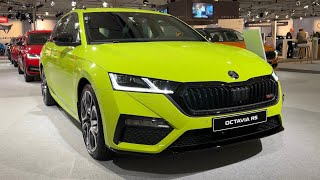 New SKODA Octavia RS 2022  FIRST LOOK amp visual REVIEW crazy MAMBA GREEN color [upl. by Olsen150]