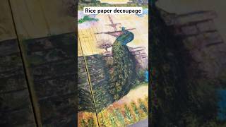 Decoupage with rice paperBlending decoupage paper love decoupageart decoupagetutorial diy art [upl. by Elyod101]