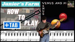 Paul McCartney amp Wings Junior’s Farm Bass cover with Play along Tab [upl. by Mungovan]