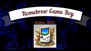 Homebrew Game Boy Games  October 2023 1 [upl. by Innos]