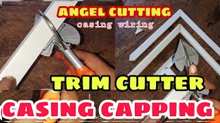 Casing capping wiring  angel trim cutter corner banaye  budget trim cutter casing cutting [upl. by Teddie]