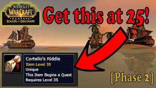 Get Cortellos Riddle Scroll at 25  Season of Discovery Phase 2 Prep  classicwow [upl. by Wong]