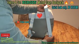 Kapten amp Son Bergen Muted Sage backpack quick look  REALLY LOVELY❤️ 🎒 video 8 [upl. by Damas]