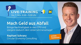 WS1 Live Training quotMach Geld aus Abfallquot [upl. by Sajovich164]