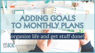 Erin Condren Functional Monthly Plan with Me How to Add Tending List Goals to Your Planner Dashboard [upl. by Amled]