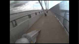 Cycling the Golden Ears Bridge West Sidewalk [upl. by Pieter]