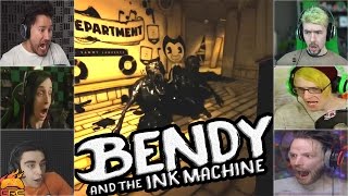 Gamers Reactions to the Ink Blob Part 1  Bendy and The Ink Machine  Chapter 2 [upl. by Raimondo277]