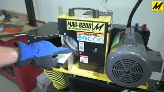 How to use the MAG8200 Lawn Mower Blade Sharpener [upl. by Alahcim]