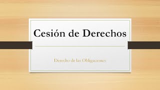 Cesión de derechos [upl. by Osmen]