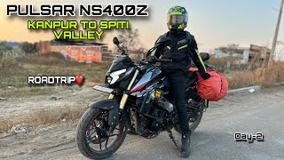 BAJAJ PULSAR NS400Z  KANPUR TO SPITI VALLEY  HIMACHAL PRADESH  WINTER SPITI VALLEY [upl. by Tammie]