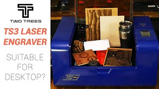 TwoTrees TS3 laser engraver test Perfect for desktop or lacking power [upl. by Atteynad]