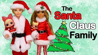 Sniffycat Barbie Families  The SANTA CLAUS FAMILY Has New Neighbors  Toys and Dolls Fun for Kids [upl. by Elmer]