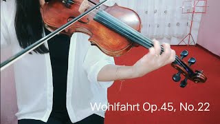 Wohlfahrt Op45 Violin Etude No22 [upl. by Branham231]