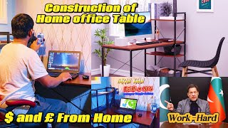 Unboxing and Construction of Home office Table  Work From Home  Earn Dollars amp Pounds  UKPAK [upl. by Hemminger]