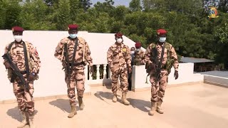 SÉCURITÉ  Visite du PCMT Mahamat Idriss Deby Itno à la Direction Générale de la Police Nationale [upl. by Nahgen466]