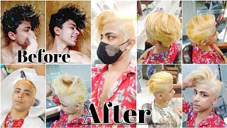 Hair colour hash blonde hair colour transformation  Hair Style Video  fam boy danish [upl. by Grunenwald]