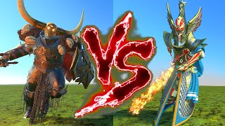 Archaon the Everchosen VS Tyrion Total War Warhammer 3 [upl. by Ferde]