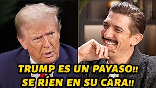 Presentador de podcast se ríe en la cara de Trump por descarada mentira [upl. by Ainnek211]