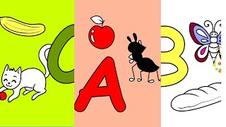 A for apple b for ball l abcd song l abcd Rhymes l abc song nursery Rhymes lcolor name l khanam bibi [upl. by Aninnaig93]