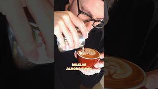 Almond Milk Swan Latte Art shorts latteart [upl. by Amehsyt]