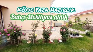 TOKİ KÖY EVİNDE YAZA HAZIRLIK  KOÇTAŞ BAHÇE MOBİLYASI ALDIK KURULUMU [upl. by Eyla]