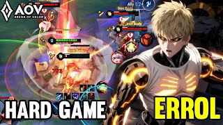 AOV  ERROLGENOS GAMEPLAY  HARD GAME  ARENA OF VALOR LIÊNQUÂNMOBILE ROV COT [upl. by Tereb757]