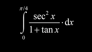 Chain rule backwards vs u substitution integral of sec2x1tanx on 0pi4 [upl. by Adnilre]