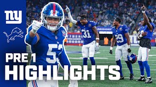 Highlights Giants vs Lions  Preseason Week 1  New York Giants [upl. by Aisenet]