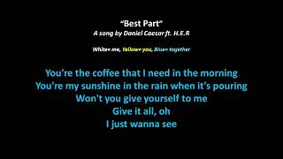 Best Part Karaoke Duet [upl. by Ezar]