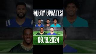 Fantasy Football Injury Updates underdogfantasy fantasyfootball draftkings bestball nfl espn [upl. by Crissie]