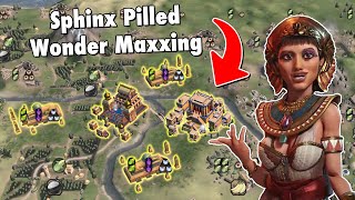 Civ VI  Wonder Maxxing as Sphinx Pilled Cleopatra [upl. by Hannahs]