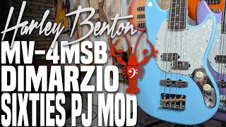 DiMarzio Sixties PJ Pickups in the Harley Benton MV4MSB Gotoh  Amazing Tone  LowEndLobster Builds [upl. by Ahseret]