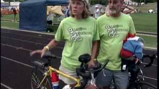 Cyclists Camping In Heavener During CrossState Ride [upl. by Gnues]