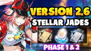 NEW UPDATE Total Stellar Jades Calculation For Upcoming Version 26 Phase 1 amp 2  Honkai Star Rail [upl. by Mik561]