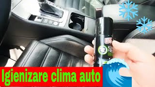 Igienizare clima auto Spray igienizare aer condiționat [upl. by Niwred]