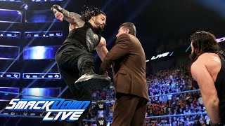 Roman Reigns decks Mr McMahon with a Superman Punch SmackDown LIVE April 16 2019 [upl. by Arevle748]