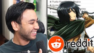 Gigguk REACTS to Reddits Top 100 Anime [upl. by Brocklin]