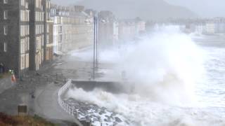 Huge waves and high winds batter Aberystwyth seafront causing massive damage [upl. by Shapiro]